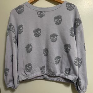 Purple skull sweatshirt size small